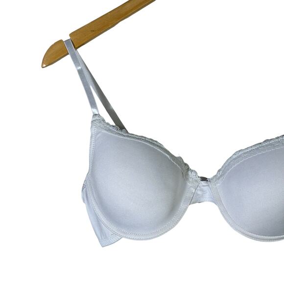 Kathy Ireland Intimates Lace Underwire Bra Womens 34C White Romantic - Picture 2 of 5